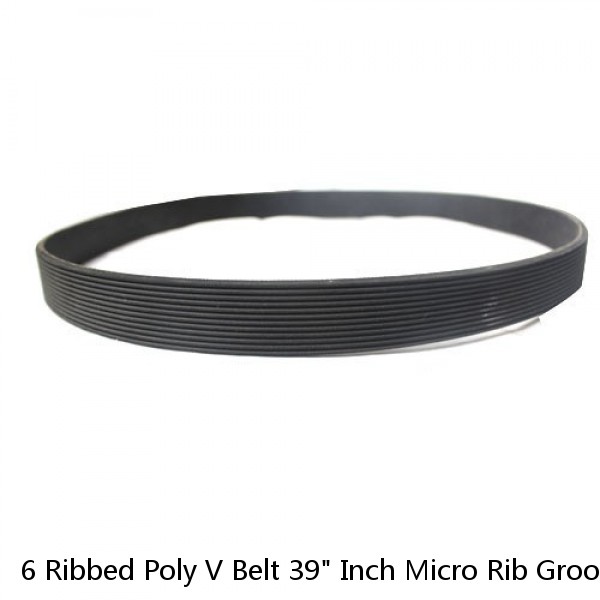 6 Ribbed Poly V Belt 39" Inch Micro Rib Groove Flat Belt Metric 390J6 390 J 6 #1 small image